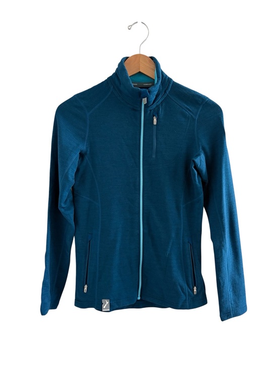 Icebreaker Jackets & Blazers - Icebreaker Blue Zip-Up Merino Jacket with Turquoise Lining